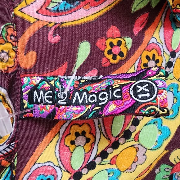 Me 2 Magic Anthropologie Colorful Paisley Print Dress Size 1x - Picture 2 of 4